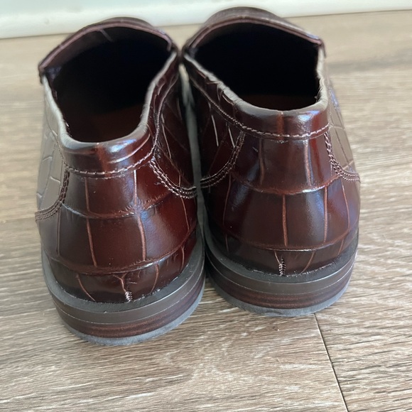 Madewell The Grayson Penny Loafer in Chocolate Raisin Crocodile NWOB size 11 - Picture 11 of 14